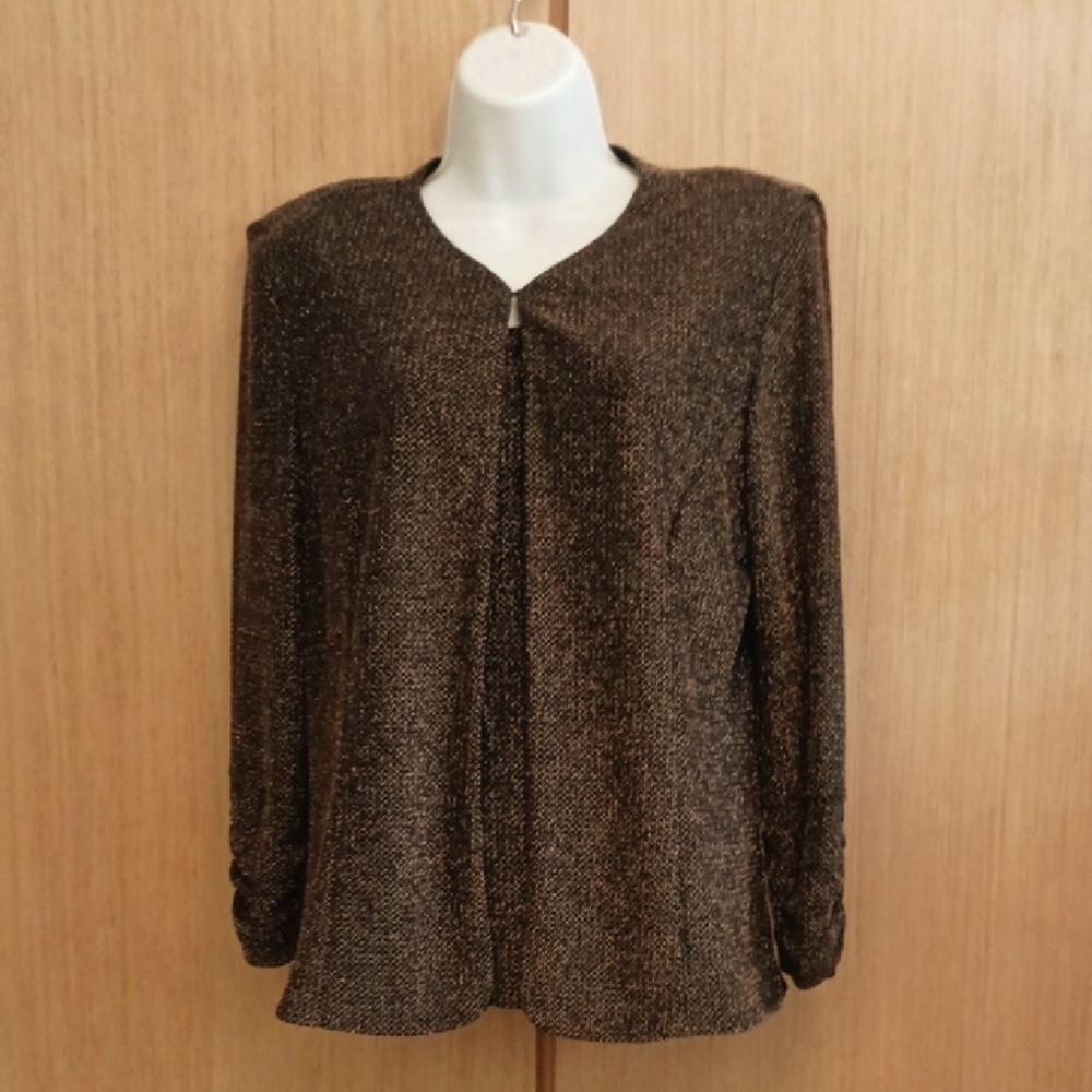 🎉🎉Party Top Jessica Howard SZ L Sparkly 2Piece  Top/Jacket Set